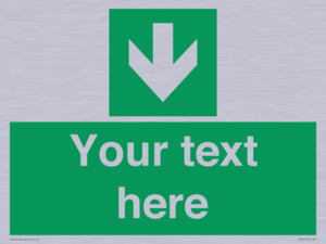 Safe condition Custom arrow down sign